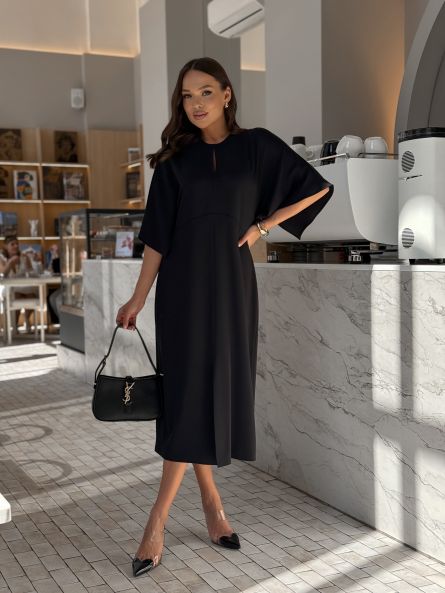 Платье в длине миди, черный