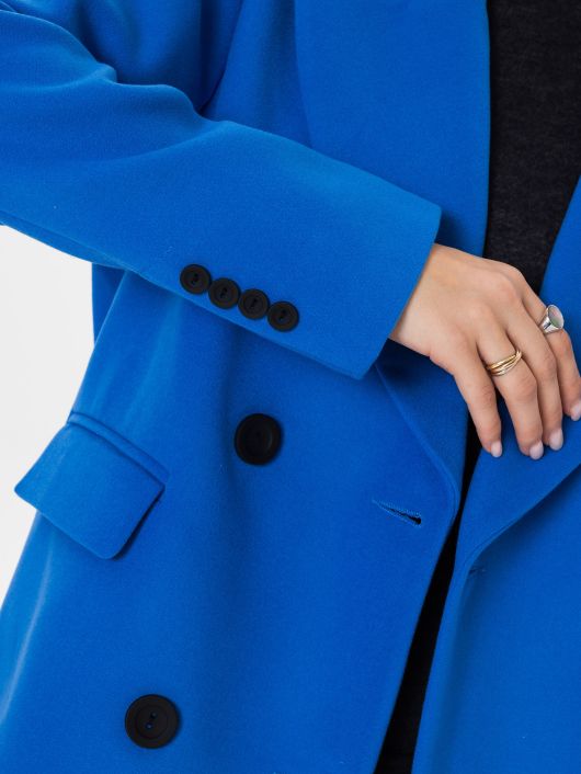 Полупальто из шерсти, синий