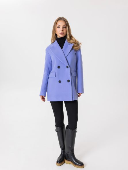 Полупальто из шерсти, лаванда
