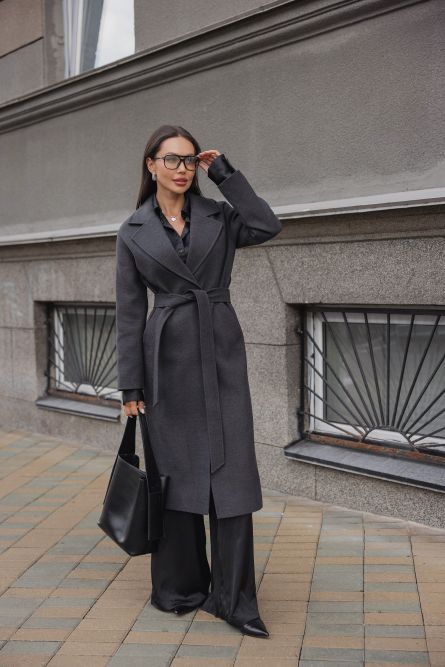 Пальто-халат, графитовый